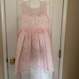 Girls spring pink dress